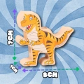 GRA ZRĘCZNOŚCIOWA LOGICZNA KLOCKI BALANSUJĄCE DINOZARY T-REX WIEŻA JHTOY-640