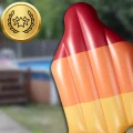 MATERAC DMUCHANY DO PŁYWANIA PLAŻA NA BASEN LÓD NA PATYKU DUŻY XXL
