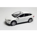 Model samochodu Tesla X90 1:32 biały miniatura elektrycznego auta z otwieranymi drzwiami