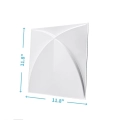 Panele ścienne 3D Art3d dekoracyjne PVC białe ze wzorem wiatrak 33 szt
