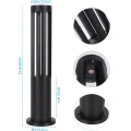 Lampa ogrodowa LED Kingwen OS1186 12W 3000K 60cm IP65 czarna klasa G