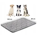 Legowisko dla psa mata 120x80 cm wodoodporne kości czarne