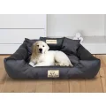 Legowisko dla psa kojec KINGDOG 100x75 cm personalizowane wodoodporne czarne