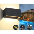 LED kinkiet Kingwen, 20 W, 3000 K, IP65, czarny, zestaw 2 szt.