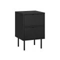 Szafka nocna stolik mała 2 sz czarny metalowe nogi