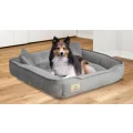 Legowisko dla psa kojec 75x65 cm welur szary