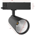 Reflektor szynowy LED 30W 3-fazowy 4000K biały neutralny czarny