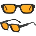 Okulary przeciwsłoneczne RUNHUIS RHS688 retro prostokątne unisex z grubą oprawką