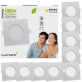 Reflektory LED wpuszczane Lumare 6 W IP44 płaskie srebrne 230 V 400 lm 9 szt