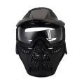 Kask paintball maska sportowa do paintballu ochrona twarzy z daszkiem i otworami wentylacyjnymi, odporny na uderzenia