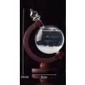 Barometr szklany Stormglass RESTEQ elegancki prognozator pogody z efektem krystalizacji