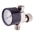 Reduktor Ciśnienia Powietrza Szklany Pistoletu Lakierniczego 1/4 Manometr
