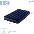 Materac dmuchany Intex Classic Downy Twin Dura Beam 191×99×25cm niebieski