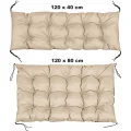 Zestaw Poduszka ogrodowa 120/80 cm + 120/40 cm na ławkę palety wodoodporna beżowy
