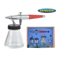 Aerograf FENGDA Zestaw Dysza 0.5 0.8 1.0 mm WĄŻ 3x Zbiornik Mini Pistolet