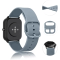Pasek do zegarka do Amazfit GTS 2/3/4 Mini silikonowy 20 mm stalowy niebieski