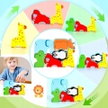 DREWNIANY SORTER KLOCKÓW MONTESSORII ZŁAP ROBACZKA SORTER AUTO Z WARZYWAMI