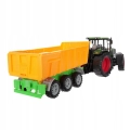 TRAKTOR Z PRZYCZEPĄ KIPER WYWROTKA OTWIERANA PRZYCZEPA 54 cm