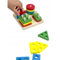 SORTER DREWNIANA UKŁADANKA LOGICZNO ZRĘCZNOŚCIOWA