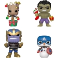 Funko POP! Marvel Happy Holidays Hulk Groot Cap Thanos 4pak SE