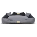 Legowisko dla psa kojec KINGDOG MM43 115x95 cm personalizowane rozbieralne antyslip ciemnoszare