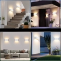 Lampa ścienna LED 24 W biała regulowana IP65 3000 K Cwycfw DCL002D 4 szt.