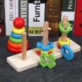 DREWNIANA UKŁADANKA LOGICZNA PIRAMIDKA MONTESSORI