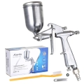 Auarita Metalowy Mini Pistolet Lakierniczy dysza 0,8mm uchylny kubek 125mm