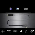 Huaham Fibre Optic USB C do kabla USB C Kabel w prawo 10 m długości transmisji Slim Slim 3,1
