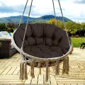 Zestaw ogrodowy 2x122x40cm + 190x40cm na krzesło kanapę huśtawkę meble rattanowe wodoodporny czarny