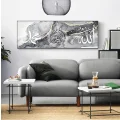 Obraz islamski Allah 60x180 cm arabska kaligrafia na srebrnym marmurze