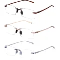 Okulary do czytania bezramkowe TERAISE lekkie unisex antyblue light