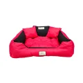 Legowisko dla psa kojec KINGDOG 75x65 cm personalizowane wodoodporne czerwone