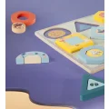 PUZZLE DREWNIANE EDUKACYJNE FIGURY GEOMETRYCZNE ZKB-2053