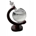 Barometr szklany Stormglass RESTEQ elegancki prognozator pogody z efektem krystalizacji