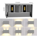 Lampa LED Kingwen, 20 W, ciepła biel 3000 K, IP65, szara, 4 szt.