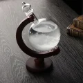 Barometr szklany Stormglass RESTEQ elegancki prognozator pogody z efektem krystalizacji
