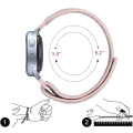 Pasek do zegarka smartwatch silikon 20mm Mugust 3 szt. rzep szary/różowy/niebieski