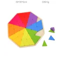 GRA LOGICZNA DREWNIANA TRÓJKĄTY UKŁADANKA PUZZLE JHTOY-947