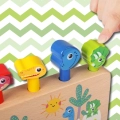 SORTER GRA MANIPULACYJNA ZRĘCZNOŚCIOWA WYSKAKUJĄCE DREWNIANE DINOZAURY