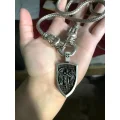 Męska zawieszka z łańcuszkiem wisiorek Archanioł Michał 60 cm