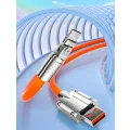 Kabel szybkiego ładowania USB typu C 120w 6A 150cm pomaranczowy