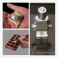 Metal Gallium RESTEQ 20g czystość 99,99% metal topniejący w rękach do nauki eksperymentów i kolekcji