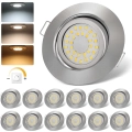 Reflektory LED wpuszczane cloksh 5W IP44 regulowane 12 szt. do łazienki i kuchni