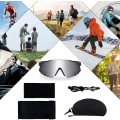 Okulary sportowe JUNDINGYUN z 5 wymiennymi soczewkami, 100% UV