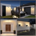 Lampa zewnętrzna LED Kingwen 40 W 3000 K IP65 czarna obracana 360° składana