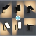Lampa zewnętrzna LED Kingwen 40 W 3000 K IP65 czarna obracana 360° składana