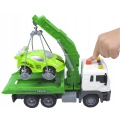 POMOC DROGOWA ZIELONA LAWETA 1:16 HOLOWNIK SAMOCHÓD ŚWIATŁA DŹWIĘK + AUTO
