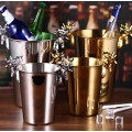 Cooler wiaderko do schłodzenia alkoholu do lodu 5l elegancki pojemnik na lód i butelki idealny do imprez i prezentów