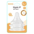 Silikonowy Smoczek do Butelek Boa Nipple 2P Step 3 Soft Touch 6+ Miesięcy 2 szt. Bez BPA Miękka Końcówka